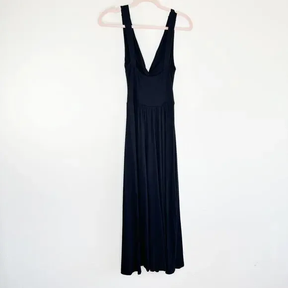 Free People Beach Harlow One Piece Deep V-Neck Knot Front Wide Leg Jumpsuit XS - Picture 13 of 14